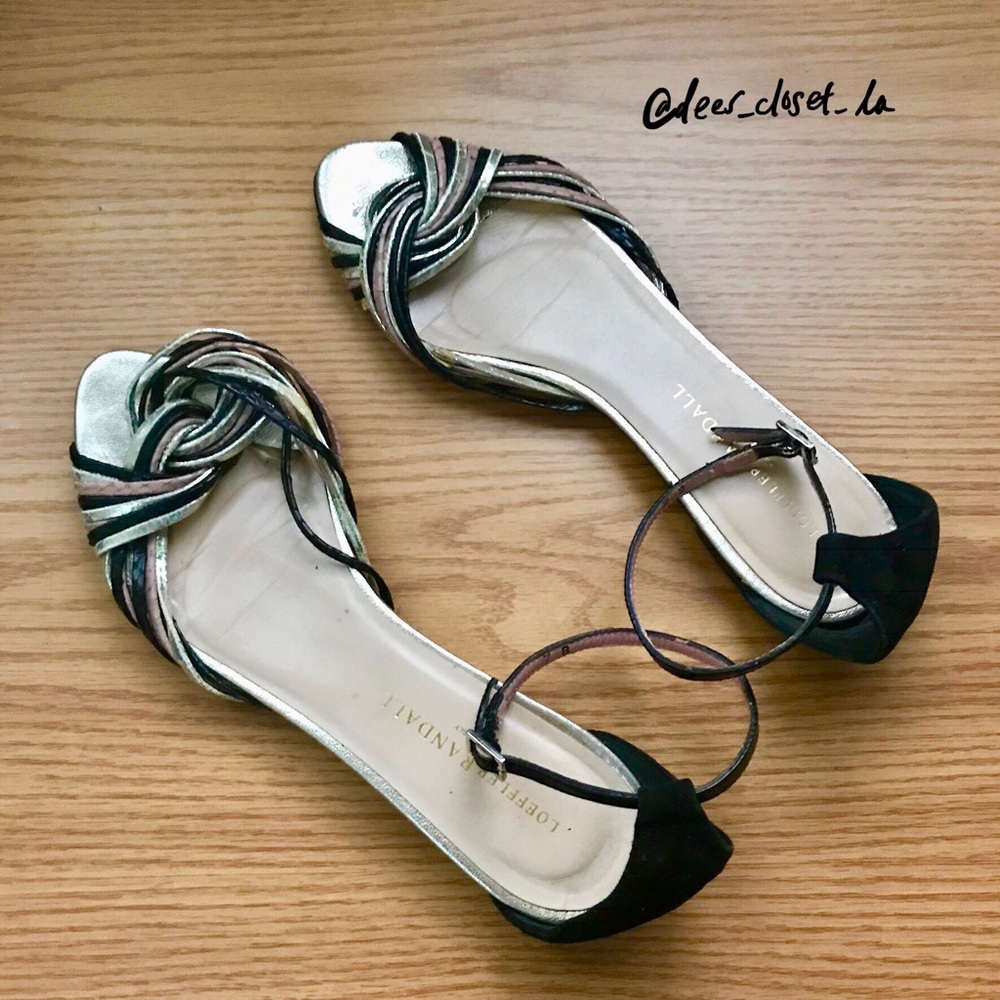 Loeffler Randall Snakeskin & Suede Sandals